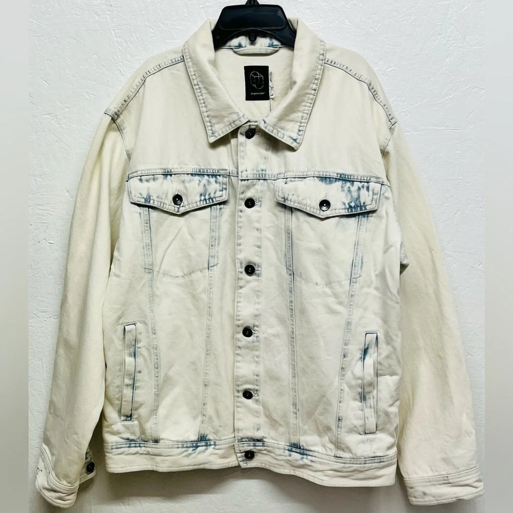 Men’s Vintage White Wash Jean Jacket